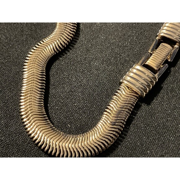 Vintage Parklane 16in Choker Gold Tone Enamel Rhinestone - Picture 6 of 6